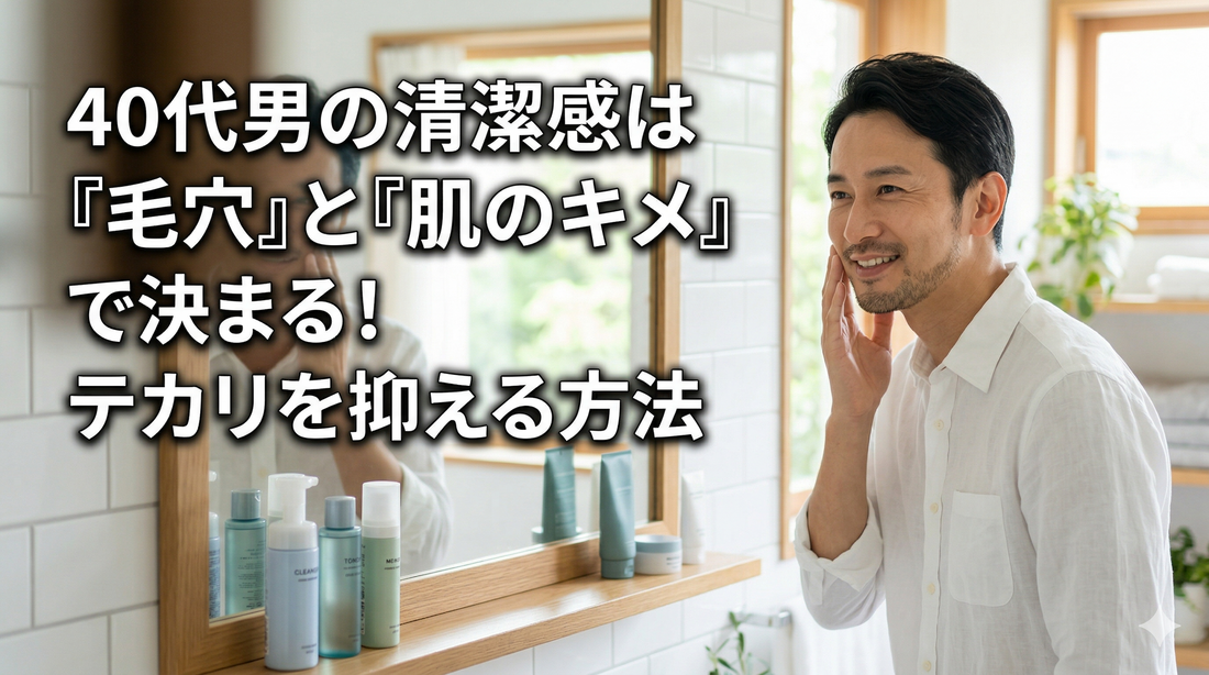 40代男の清潔感は『毛穴』と『肌のキメ』で決まる！テカリを抑える方法