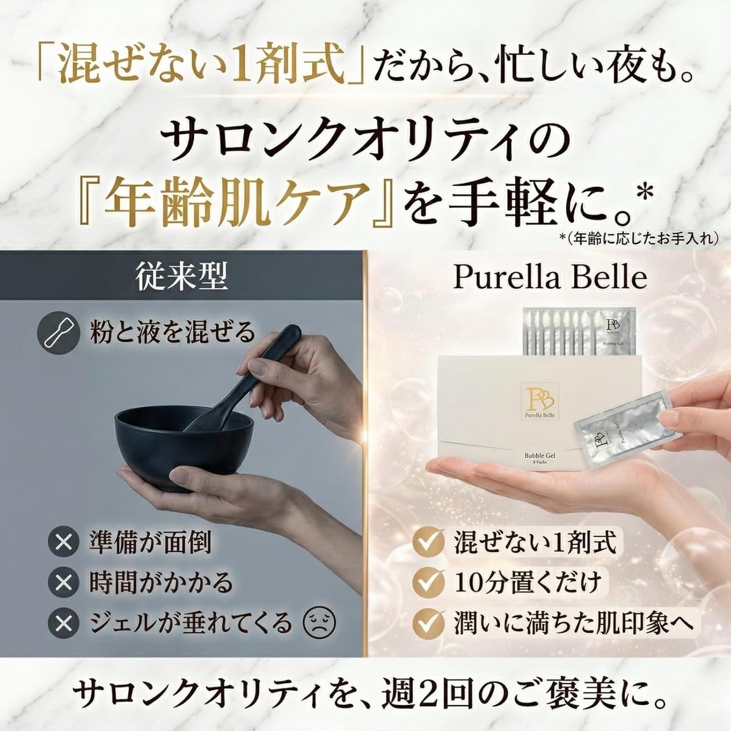 Purella Belle バブルジェル 2包セット（10g/2包）